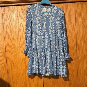 Elan Blue and White Vintage Boho